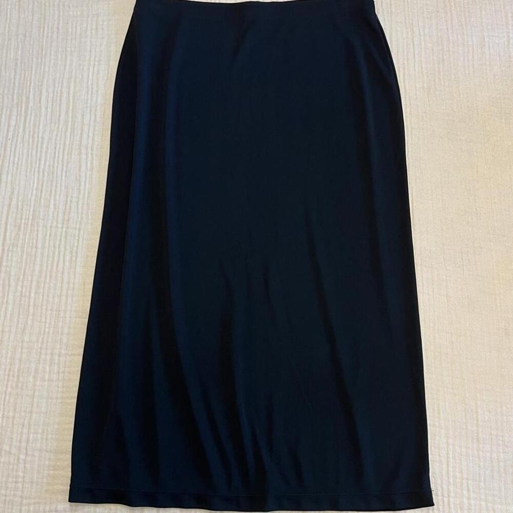 Banana Republic black jersey midi skirt
